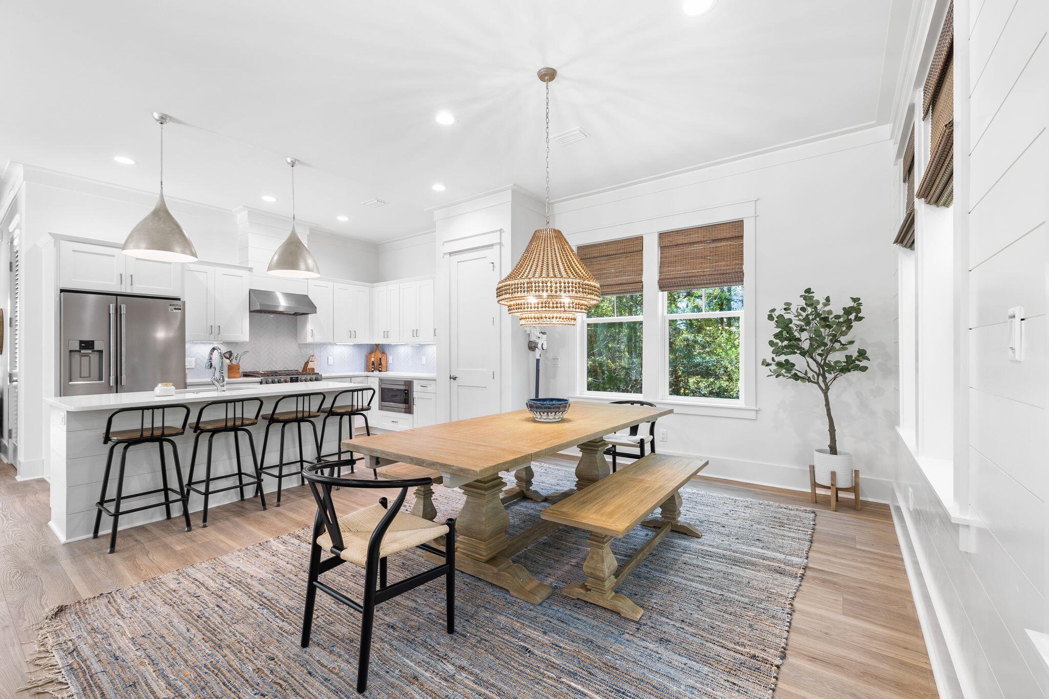 213 Spotted Dolphin Road Santa Rosa Beach, FL 32459 - Photo 26 of 72 a dining room with furniture window and wooden floor