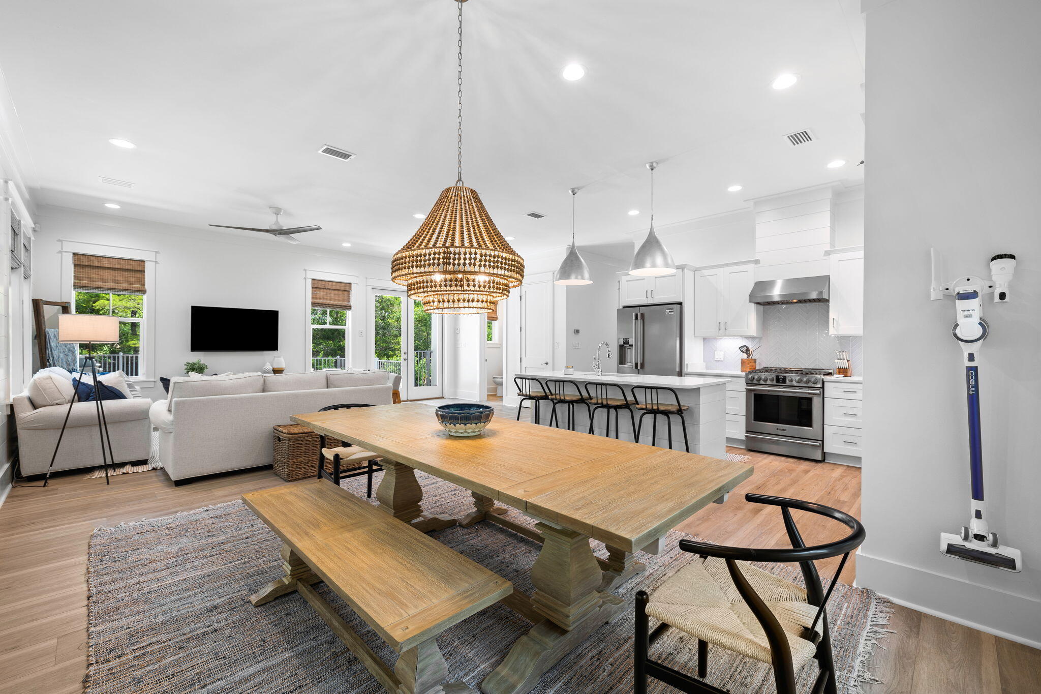 213 Spotted Dolphin Road Santa Rosa Beach, FL 32459 - Photo 27 of 72 a view of a dining room with furniture window and wooden floor