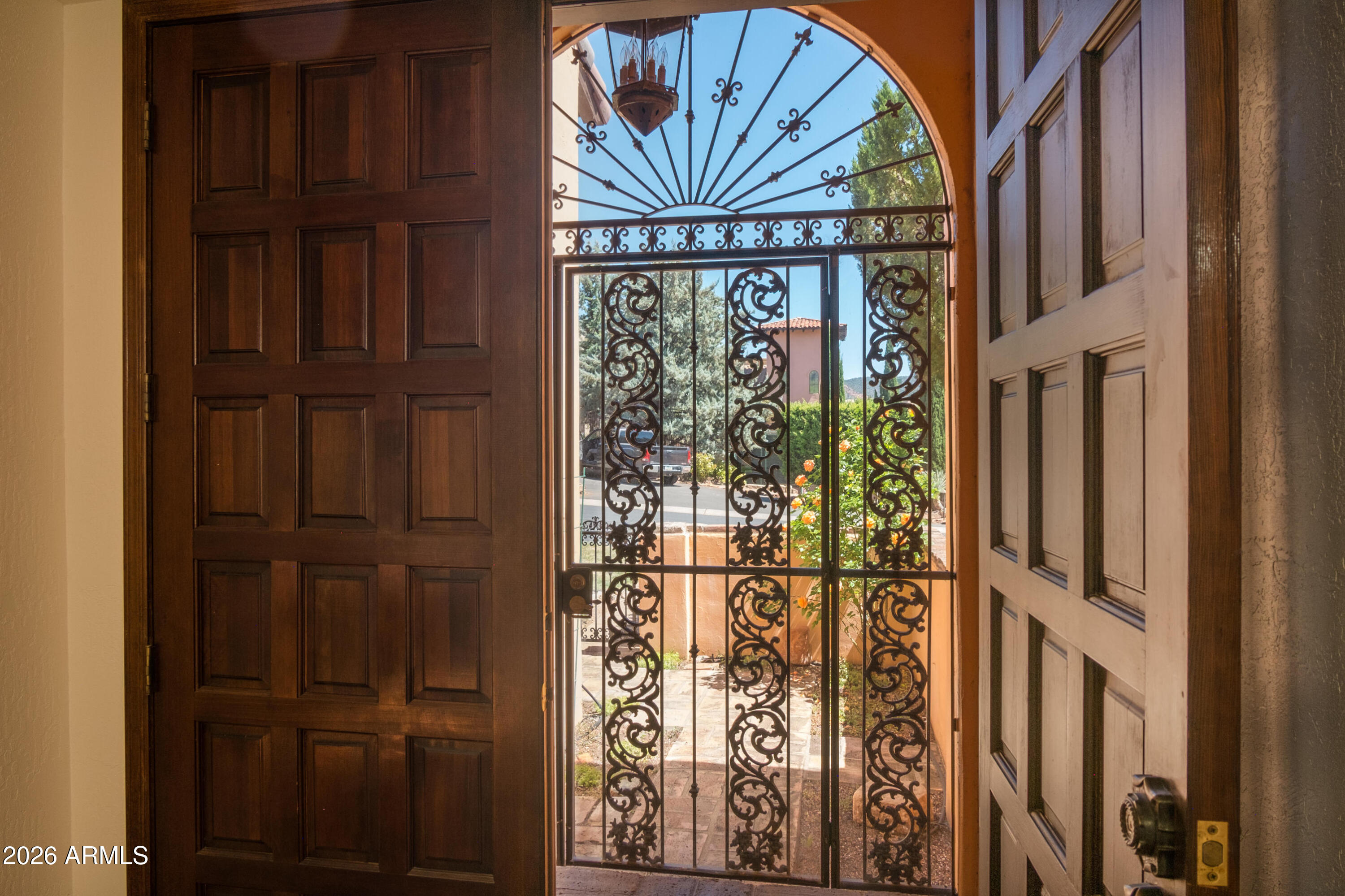 15 Ridge View Drive, Unit 17 Sedona, AZ 86351 - Photo 3 of 41 Outside, lockable iron & glass door