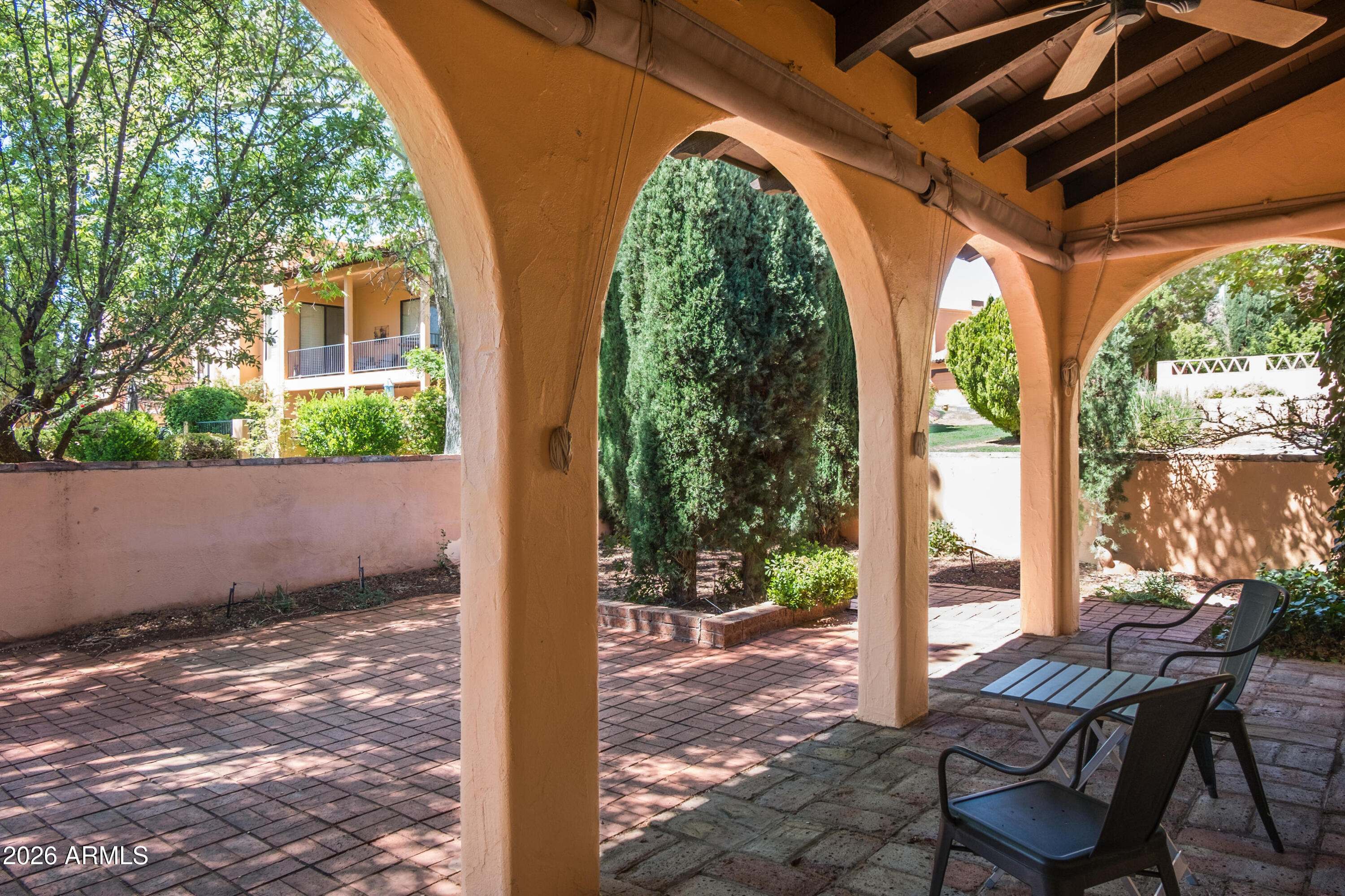 15 Ridge View Drive, Unit 17 Sedona, AZ 86351 - Photo 5 of 41 Large brick paver patio in back