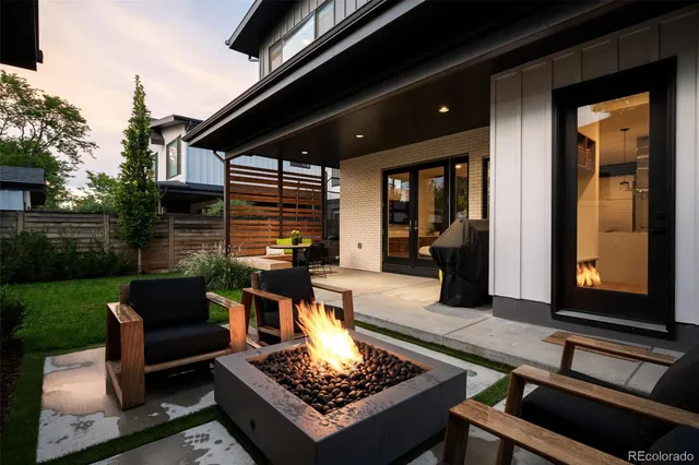 a view of a outdoor seating area