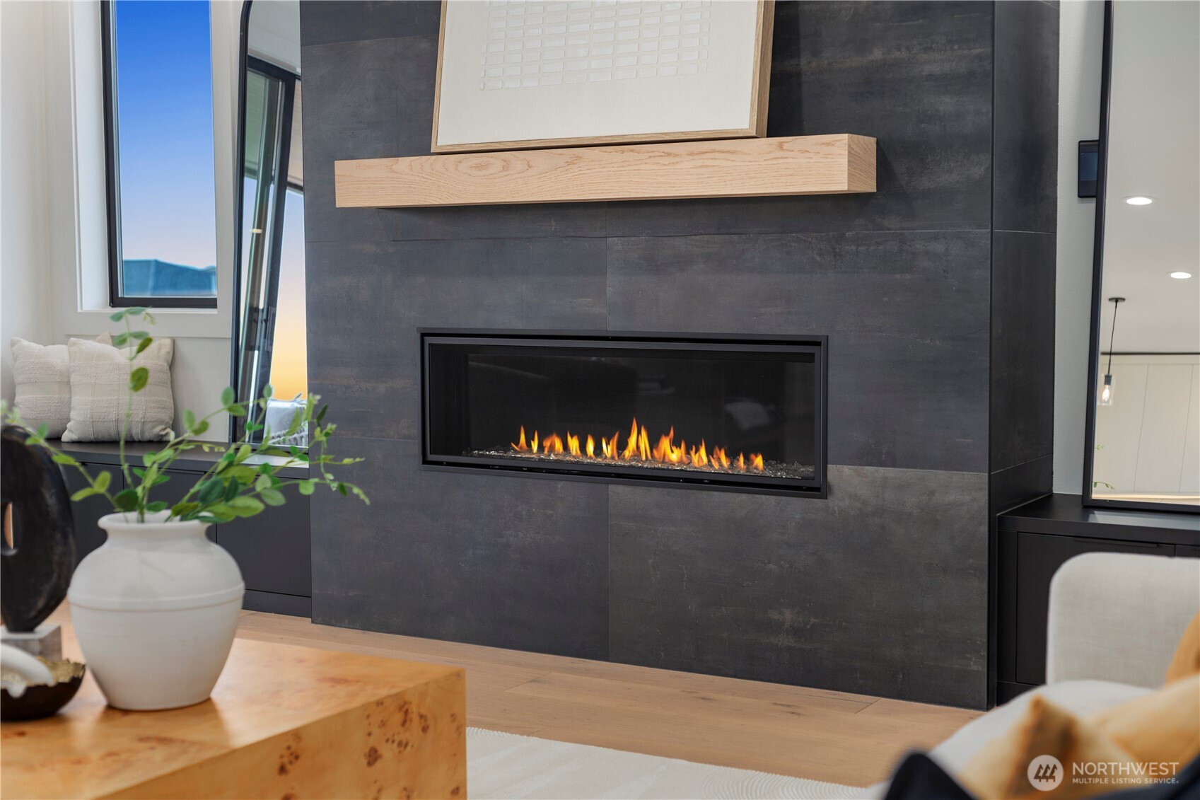 5301 North Commercial Street Ruston, WA 98407 - Photo 15 of 40 a living room with furniture and a fireplace