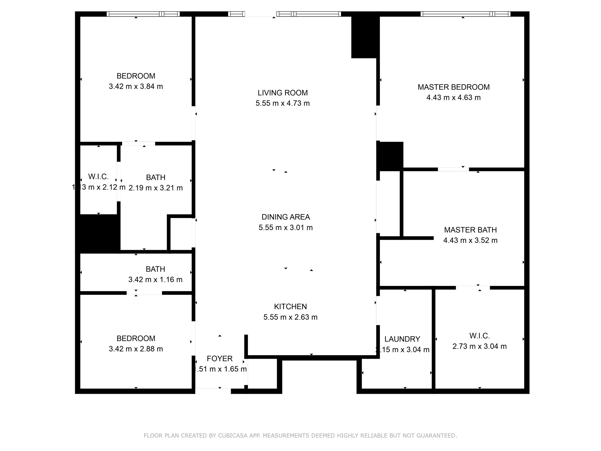 70 Rainey Street, Unit 2106 Austin, TX 78701 - Photo 28 of 28 Floor plan- Measurements are approximate per photographers program.