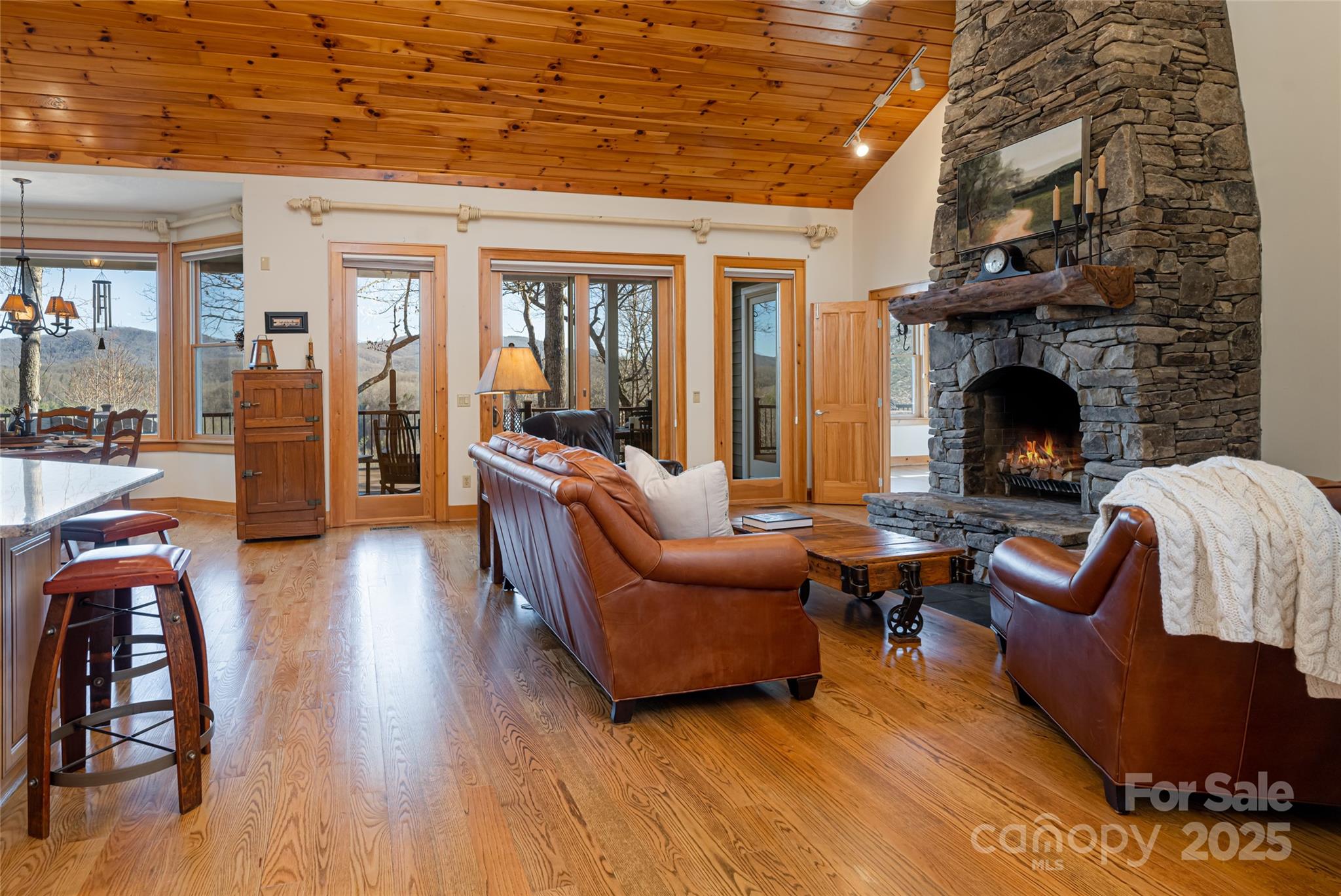 1987 Rabbit Hop Road Spruce Pine, NC 28777 - Photo 27 of 47 a living room with furniture and a fireplace