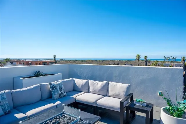 a view of a city from a terrace