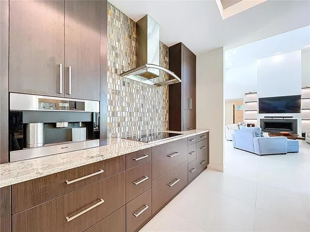 a bathroom with a double vanity sink and mirror