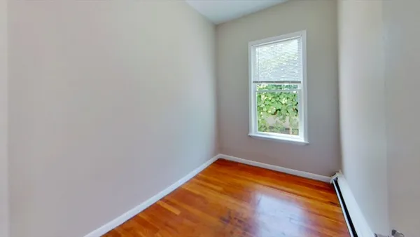 an empty room with a window
