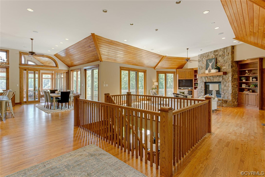 3535 Meadow Road Sandston, VA 23150 - Photo 11 of 50 a view of a hallway with dining room and wooden floor