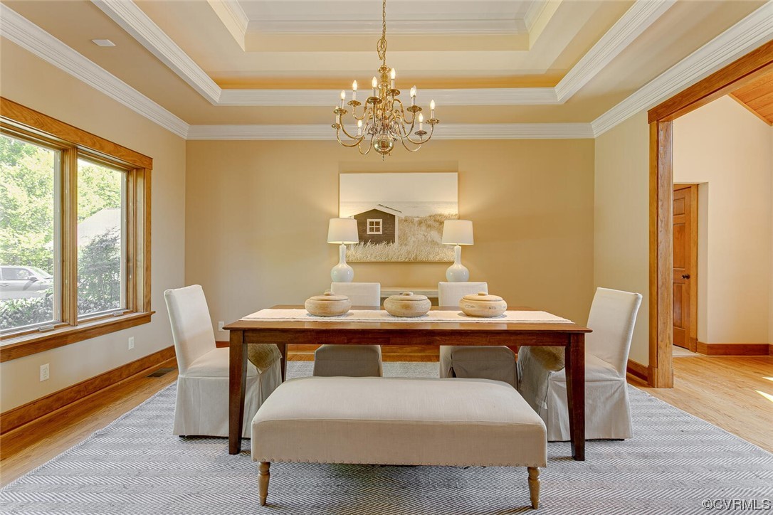 3535 Meadow Road Sandston, VA 23150 - Photo 18 of 50 a view of a dining room with furniture window and wooden floor