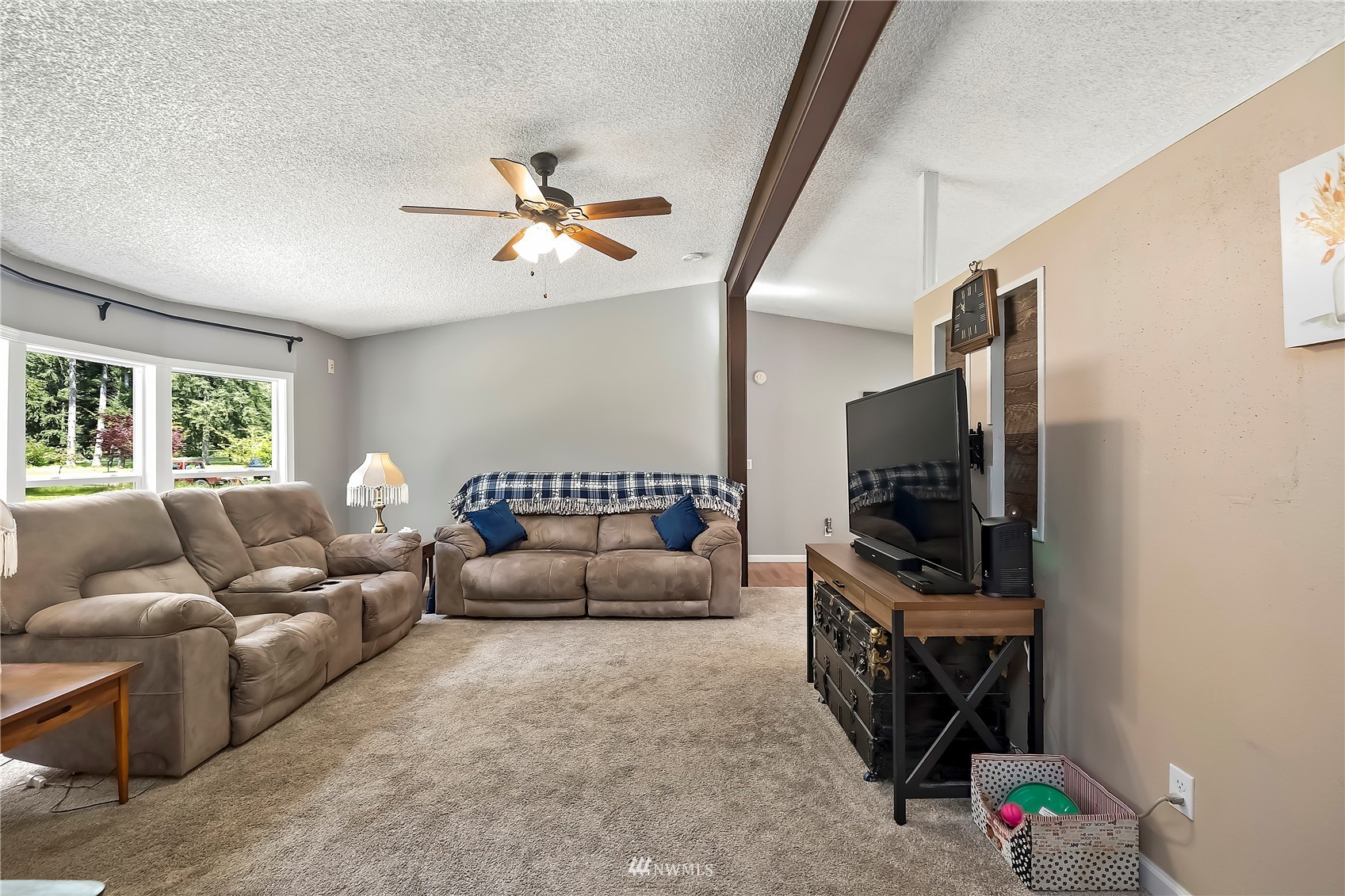 16820 Littlerock Road Southwest Rochester, WA 98579 - Photo 16 of 33 a living room with furniture and a flat screen tv