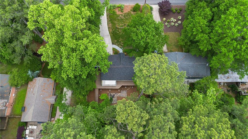 2200 Drew Valley Road Northeast Atlanta, GA 30319 - Photo 33 of 39 an aerial view of a house with a yard and trees