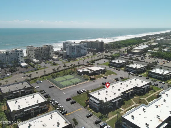 an aerial view of a city