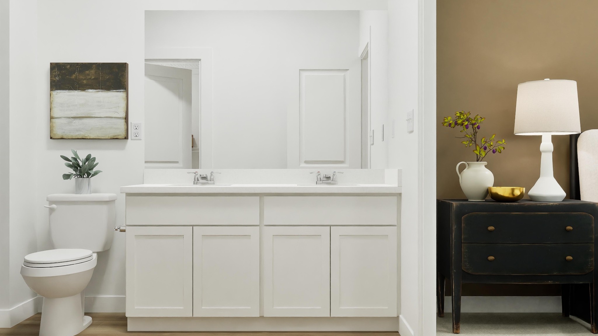 674 Shoemaker Lane Clarksville, TN 37043 - Photo 12 of 27 a bathroom with a sink vanity toilet and a mirror