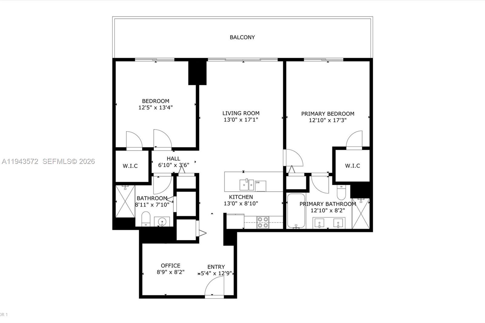 79 Southwest 12th Street, Unit 3809S Miami, FL 33130 - Photo 15 of 21 a picture of a bench in front of a door