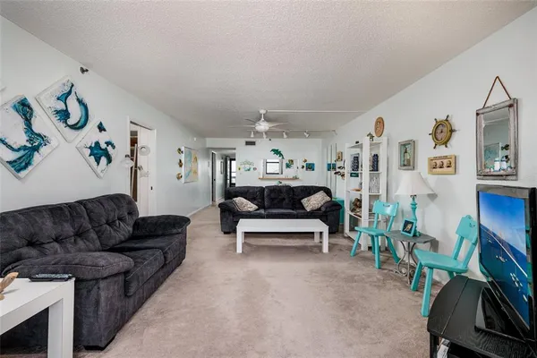 a living room with furniture and a couch