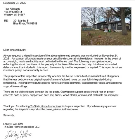 $160,000 | 301 Martha Street, Blue River, WI 53518