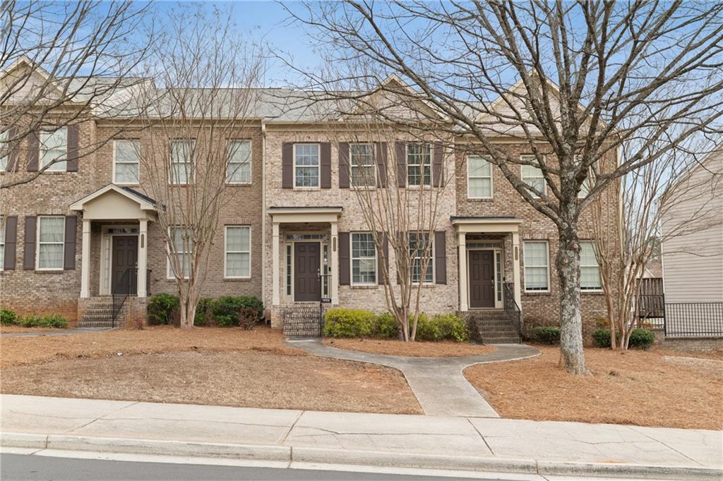 a front view of a residential houses