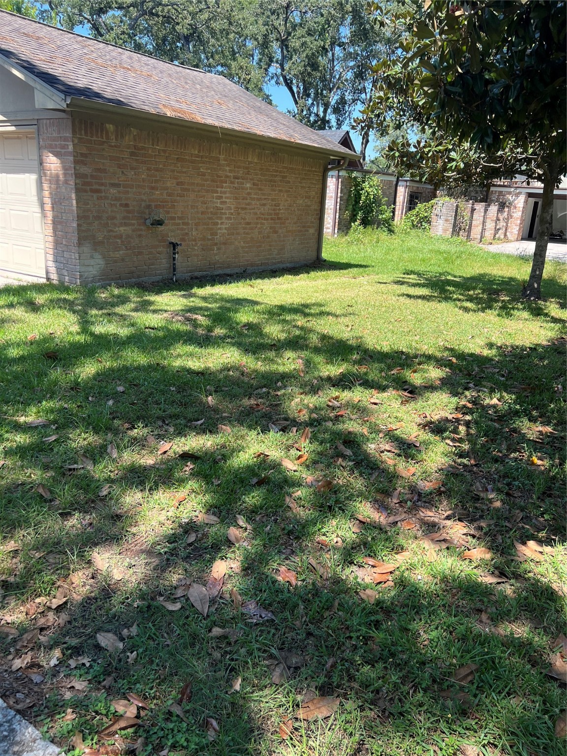 1603 Chestnut Ridge Road Houston, TX 77339 - Photo 2 of 18 a backyard of a house with plants and large tree