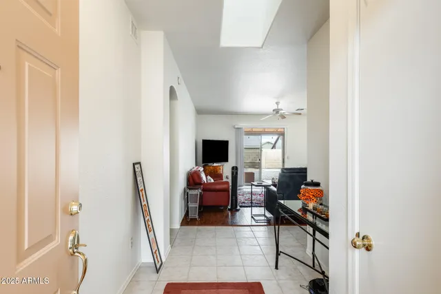 a front view of a house with glass windows
