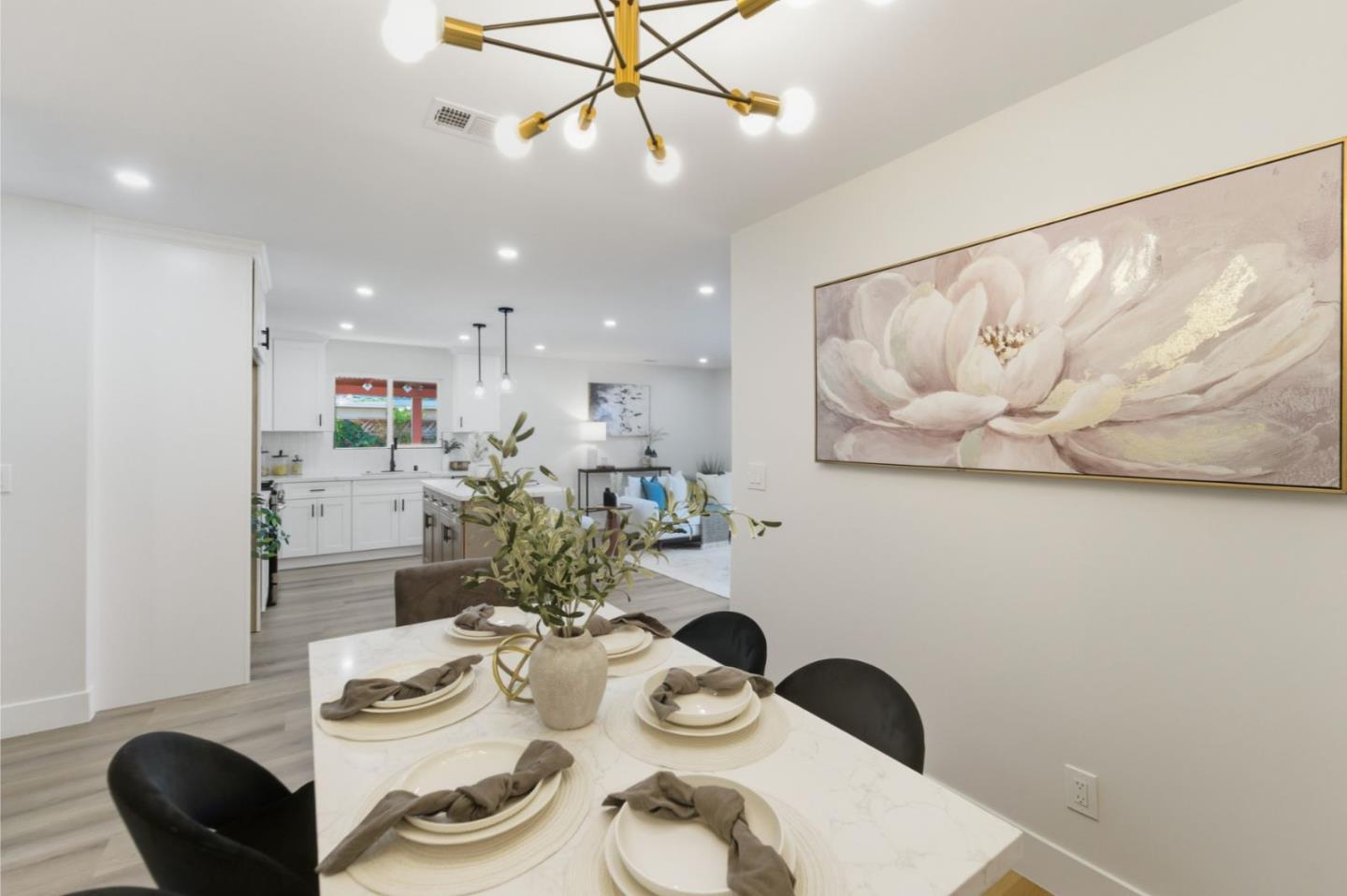 391 Gross Street Milpitas, CA 95035 - Photo 11 of 29 a dining room with furniture and wooden floor