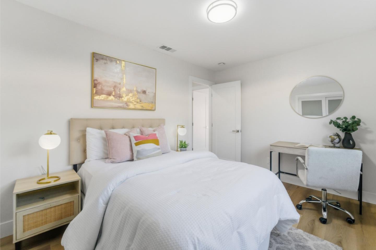 391 Gross Street Milpitas, CA 95035 - Photo 18 of 29 a bedroom with a bed and a desk