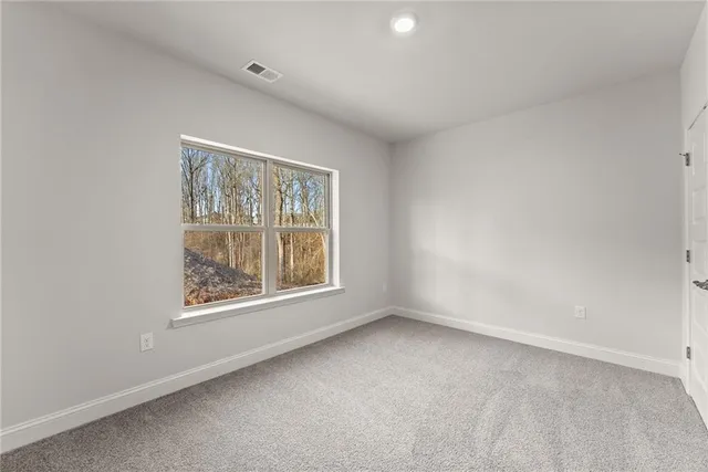 an empty room with a window