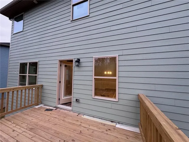 a view of backyard with deck