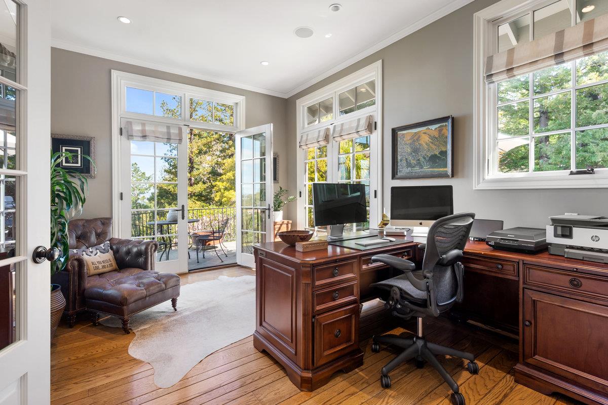 714 Jacaranda Circle Hillsborough, CA 94010 - Photo 15 of 57 a view of a workspace with furniture and a window