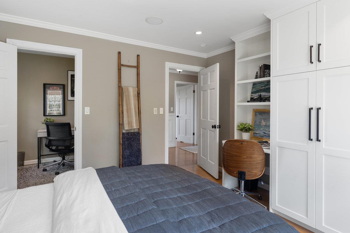 714 Jacaranda Circle Hillsborough, CA 94010 - Photo 28 of 57 a bedroom with a bed and a view of bathroom