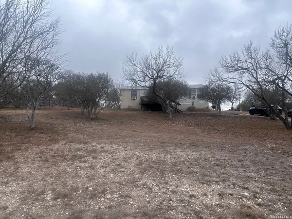 a view of a yard with a tree