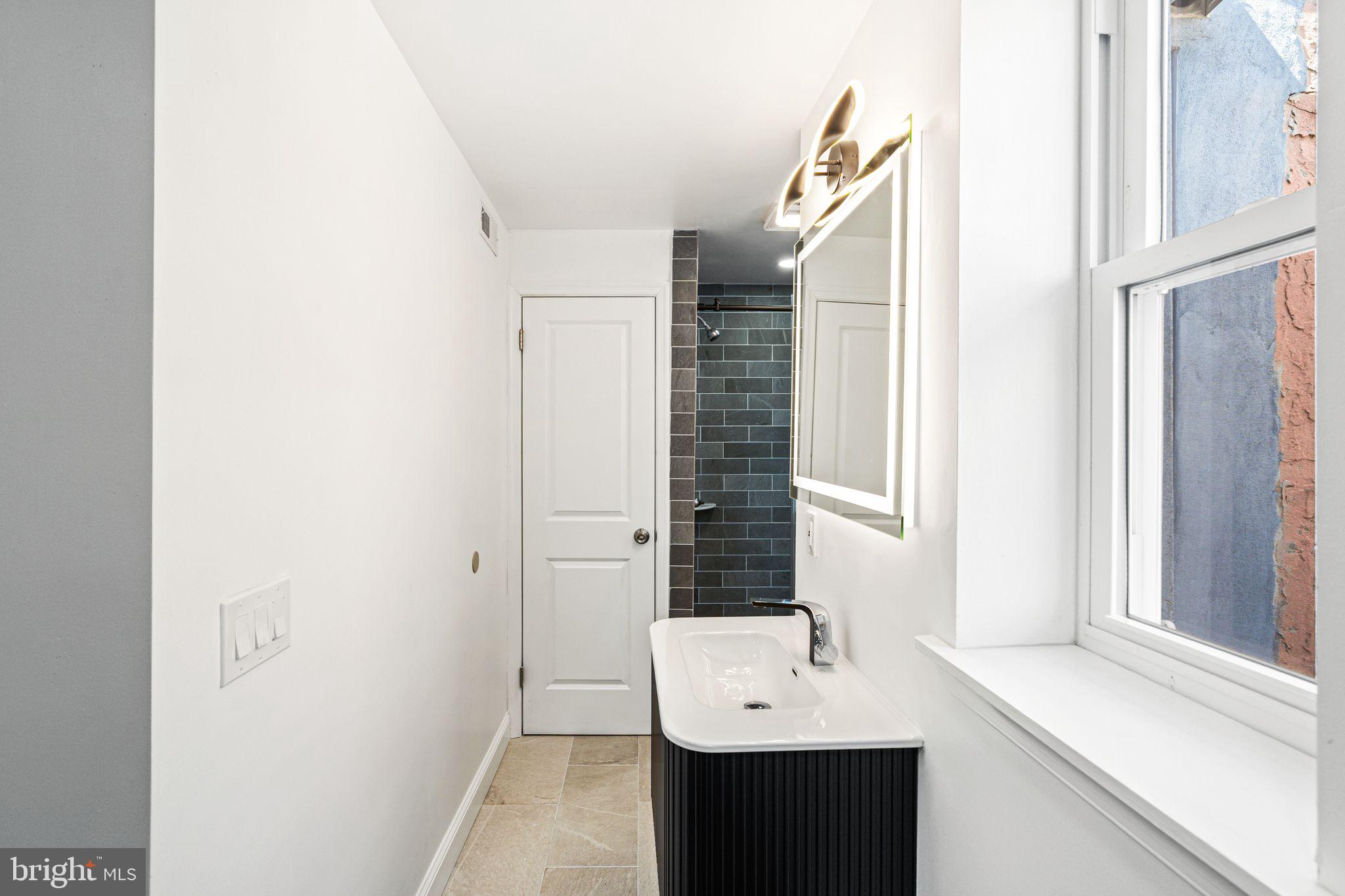 1535 South Mole Street Philadelphia, PA 19146 - Photo 16 of 28 a bathroom with a sink and a mirror
