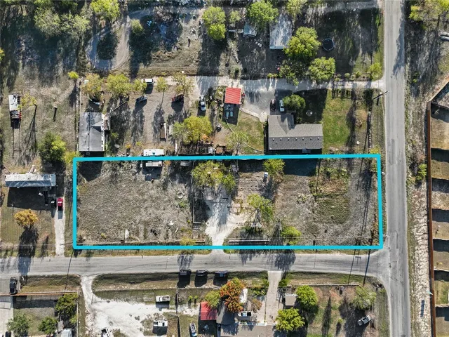 a view of water with a building in the background