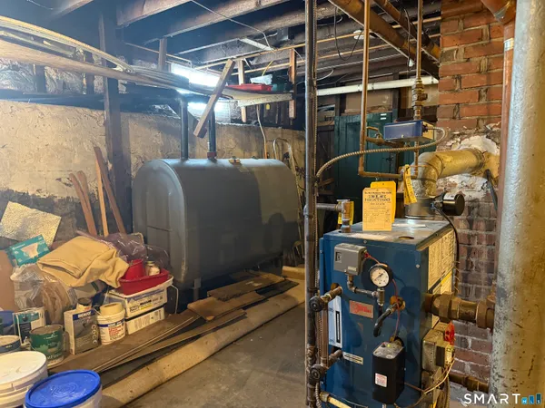 a room with storage and utility room