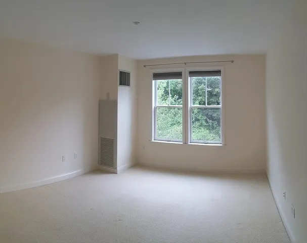 an empty room with a window