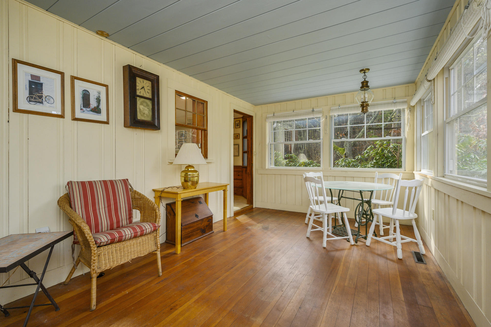 289 Cahoon Hollow Road Wellfleet, MA 02667 - Photo 12 of 25 a living room with furniture and a wooden floor