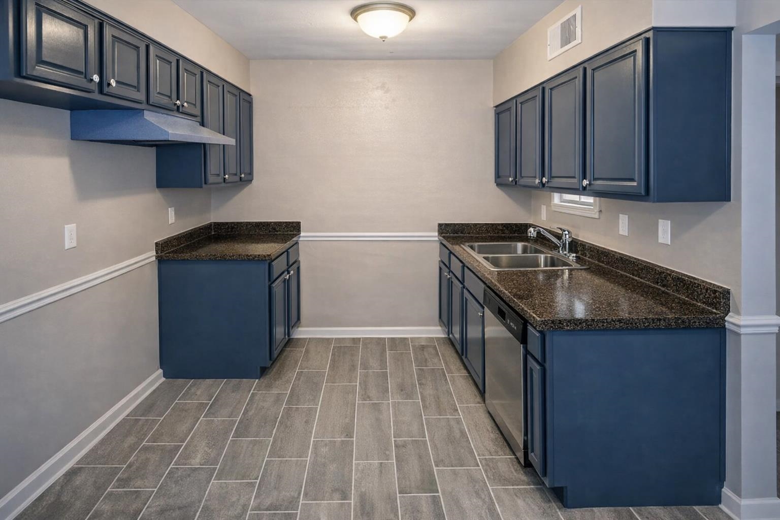 3300 Keystone Avenue Memphis, TN 38128 - Photo 5 of 18 Kitchen with blue cabinetry and stainless steel dishwasher