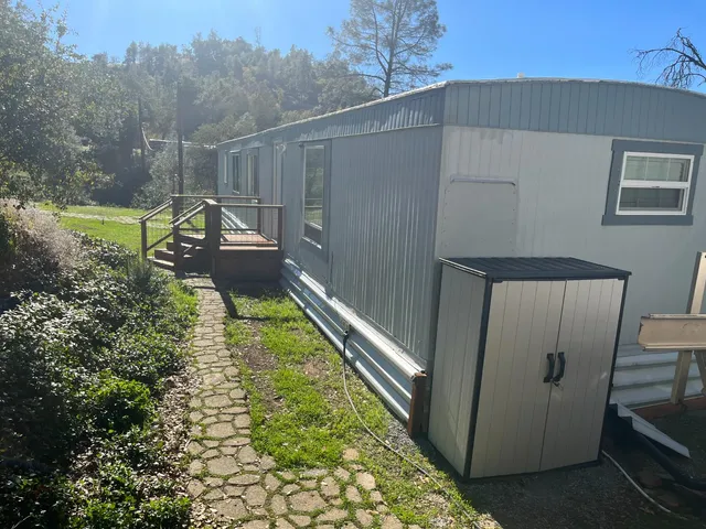 a backyard of a house