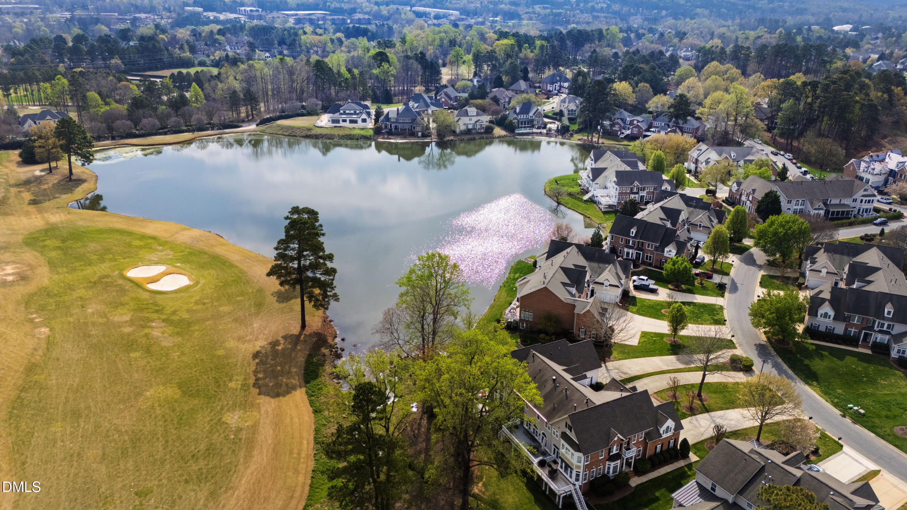 12408 Cilcain Court Raleigh, NC 27614 - Photo 78 of 80 an aerial view of a house with a lake view