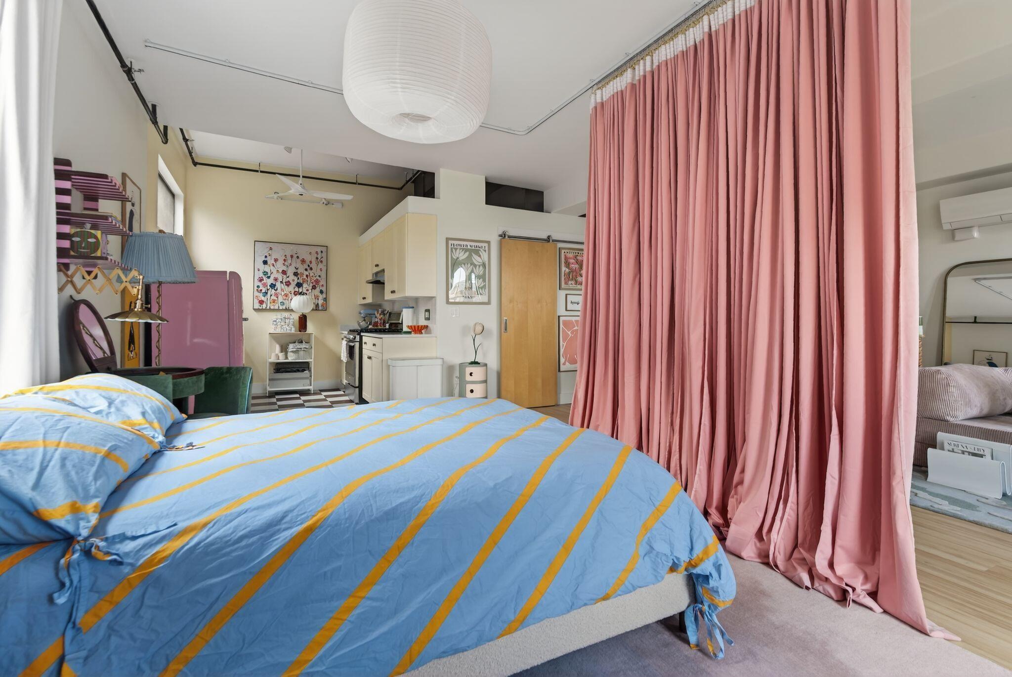 273 Congress Street, Unit 9 Portland, ME 04101 - Photo 17 of 45 Bedroom with privacy curtain