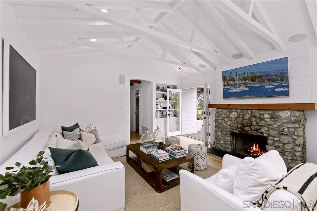 1441 Crest Drive Encinitas, CA 92024 - Photo 4 of 25 a living room with furniture and a fireplace