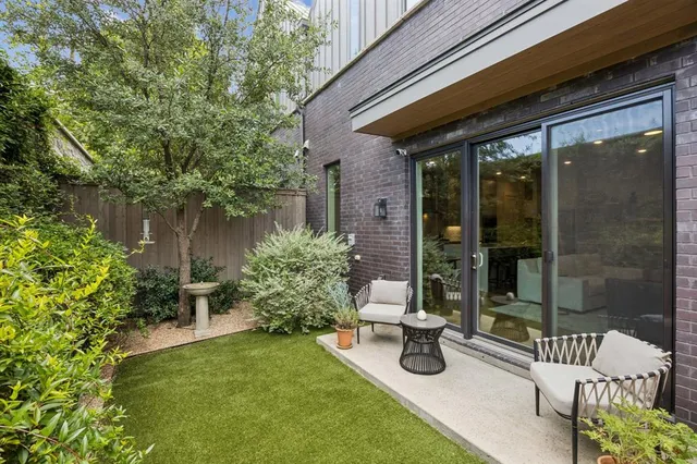a view of garden with patio