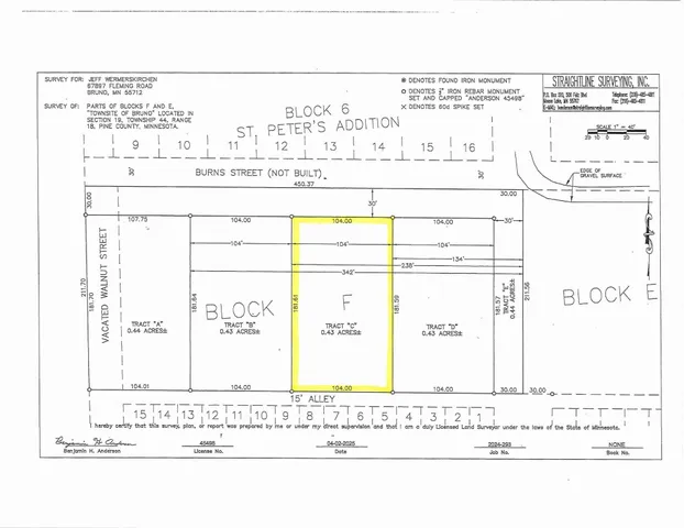 $18,500 | Tbd-lot C Burns Street, Bruno, MN 55712