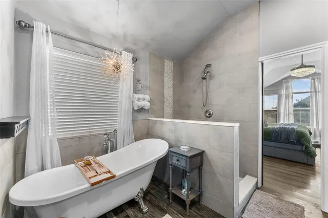 a work room with furniture and a window