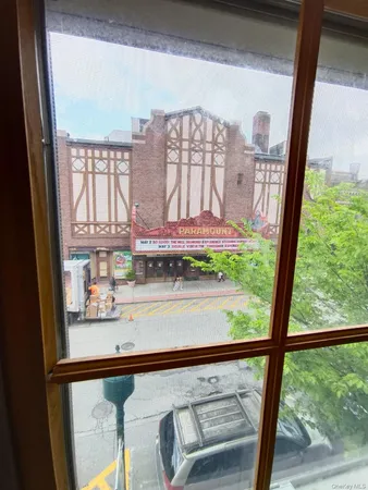 a view of a city from a window