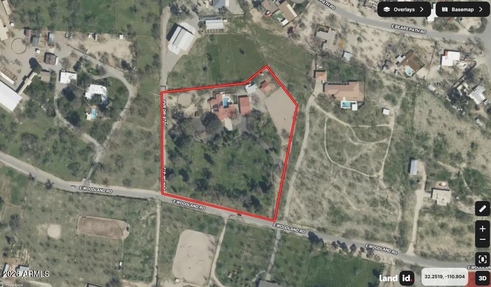 8741 East Woodland Road Tucson, AZ 85749 - Photo 50 of 51 WOODLAND 8741 E Aerial Map