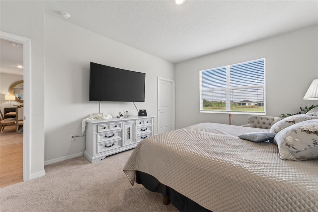 18237 Beach Ranch Terrace Bradenton, FL 34211 - Photo 41 of 72 a bedroom with furniture and flat screen tv
