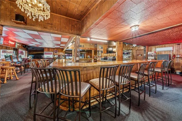 a view of a room with racks