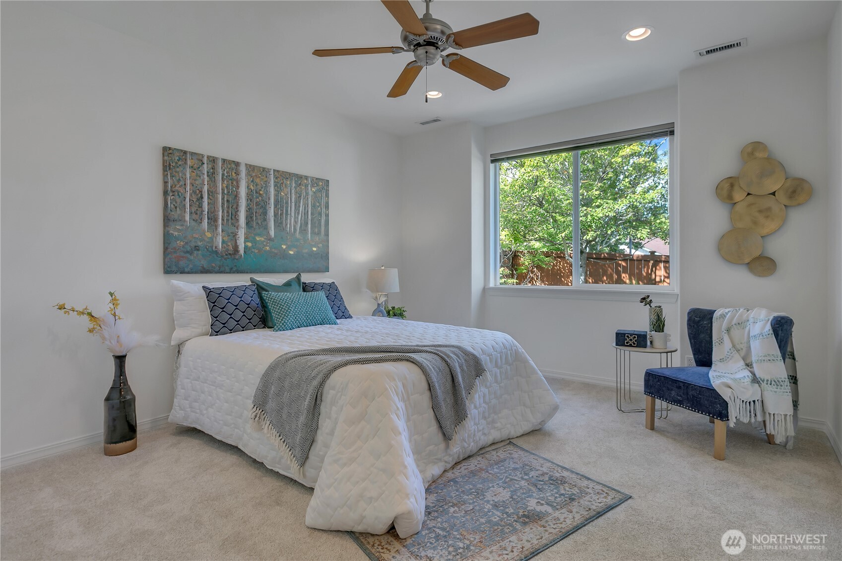 4961 Spokane Street Northeast Lacey, WA 98516 - Photo 19 of 38 a bedroom with bed and a window
