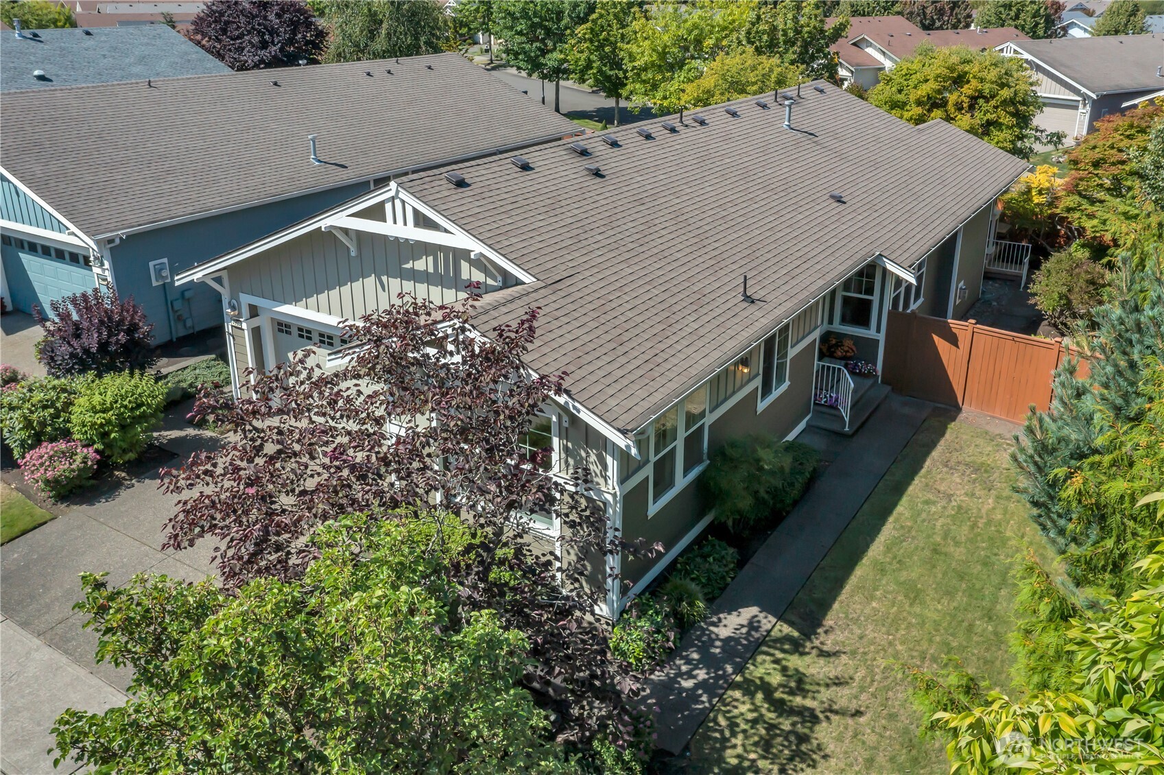 4961 Spokane Street Northeast Lacey, WA 98516 - Photo 34 of 38 an aerial view of a house