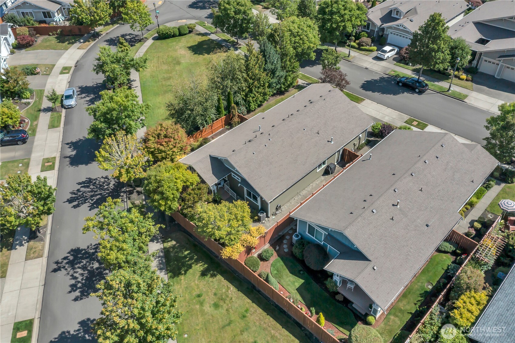 4961 Spokane Street Northeast Lacey, WA 98516 - Photo 35 of 38 an aerial view of house with a yard